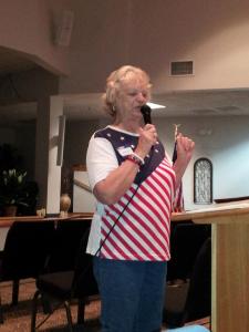 Mama speaking at Christ Cafe