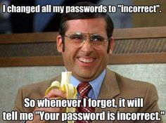 all passwords incorrect