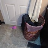 slob, humor, laundry hamper- with purple!